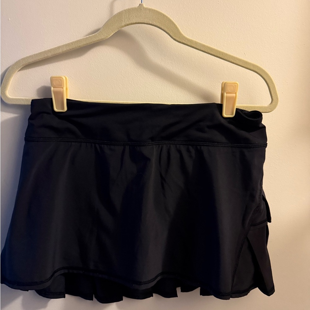 Lululemon Athletica Black Skater Mini Skirt with Ruffles